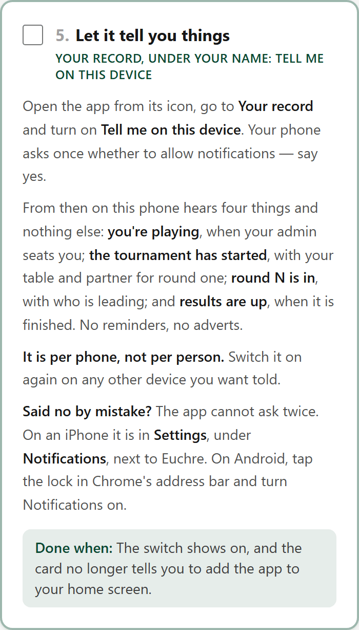 Let it tell you things — /welcome?part=setup